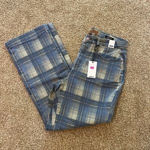NWT Judy Blue plaid jeans 16W
